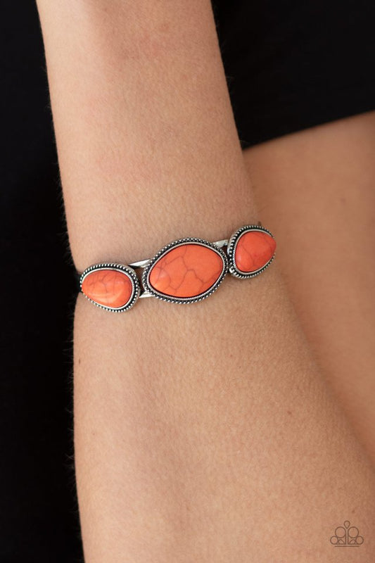 Stone Solace - Orange - Paparazzi Bracelet Image