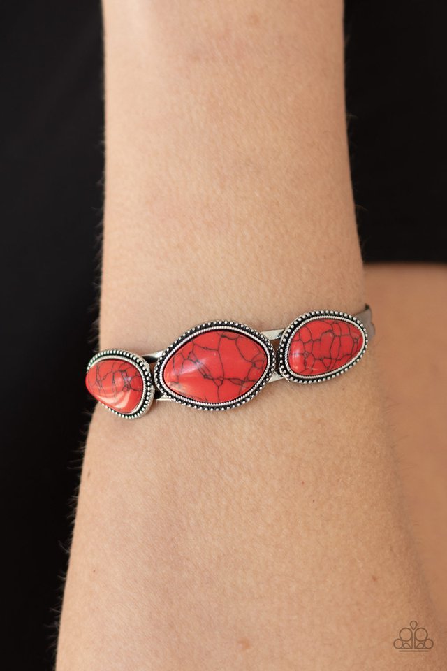 Stone Solace - Red - Paparazzi Bracelet Image