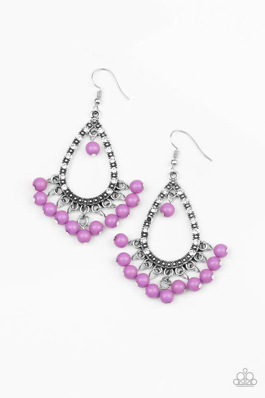 Paparazzi Earring ~ Positively Prismatic - Purple