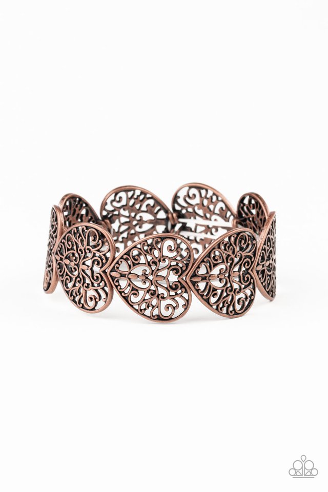 Keep Love In Your Heart - Copper - Paparazzi Bracelet Image