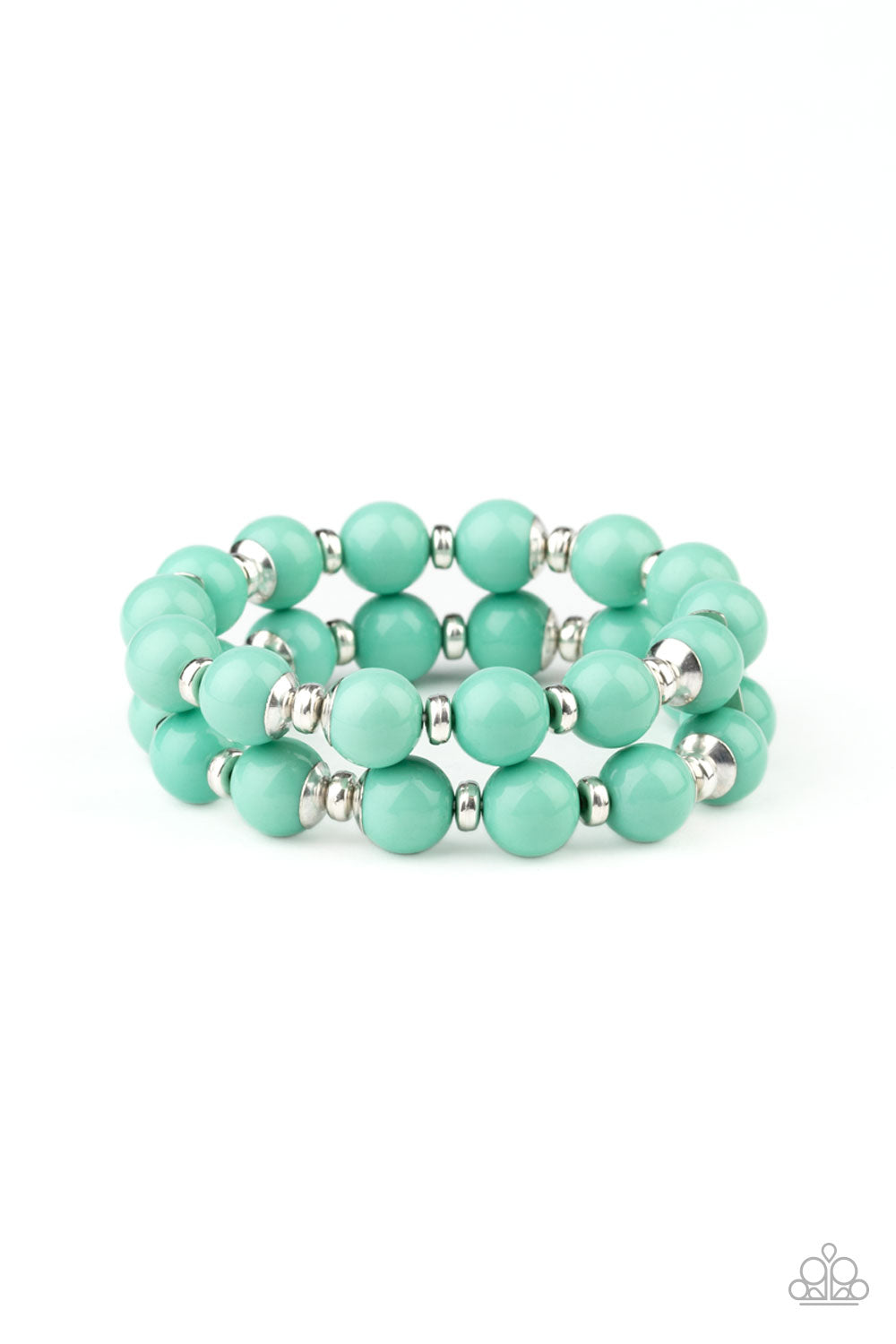 Pulsera Paparazzi ~ Bubble Blast Off - Verde