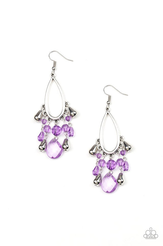 Paparazzi Earring ~ Summer Catch - Purple