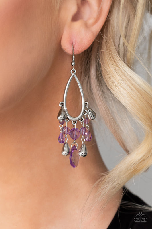 Paparazzi Earring ~ Summer Catch - Purple