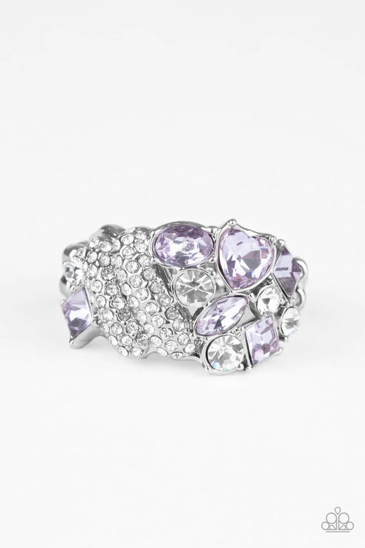 Paparazzi Ring ~ Sparkle Bust - Purple