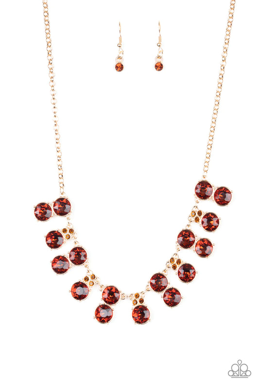 Paparazzi Necklace ~ Top Dollar Twinkle - Brown