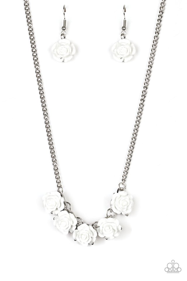 Garden Party Posh - White - Paparazzi Necklace Image