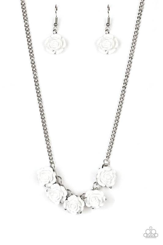 Garden Party Posh - White - Paparazzi Necklace Image