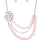 Paparazzi Necklace ~ Fabulously Floral - Pink