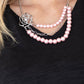 Paparazzi Necklace ~ Fabulously Floral - Pink