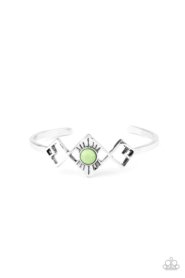 Paparazzi Bracelet ~ Dainty Deco - Green