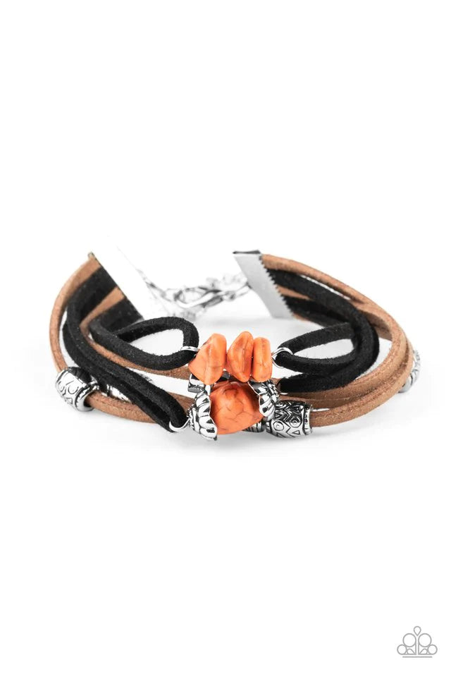 Pulsera Paparazzi ~ Rocky Mountain Rebel - Naranja