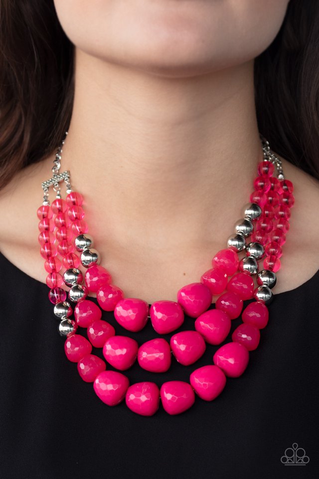 Forbidden Fruit - Pink - Paparazzi Necklace Image