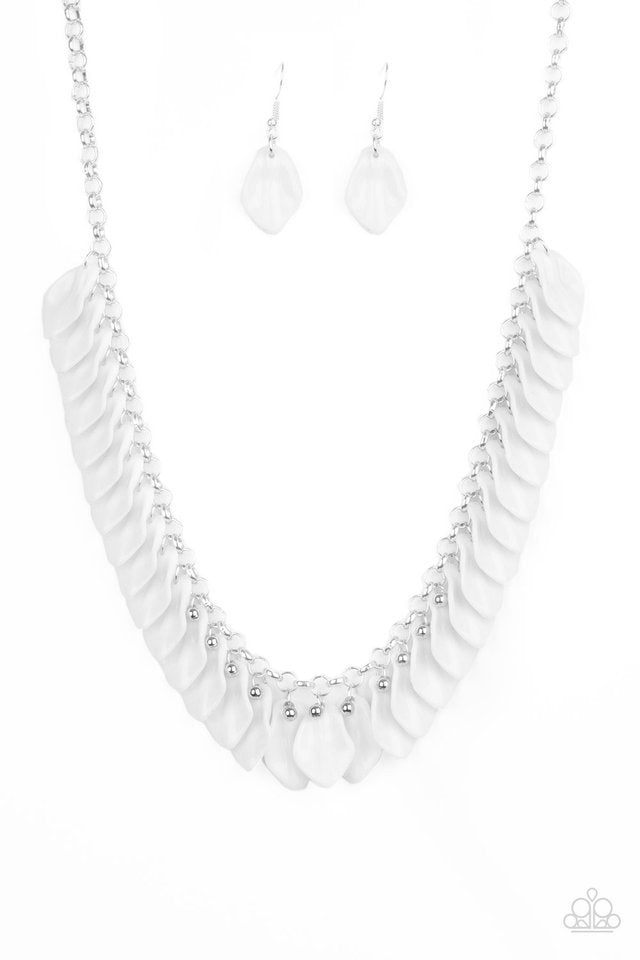 Super Bloom - White - Paparazzi Necklace Image