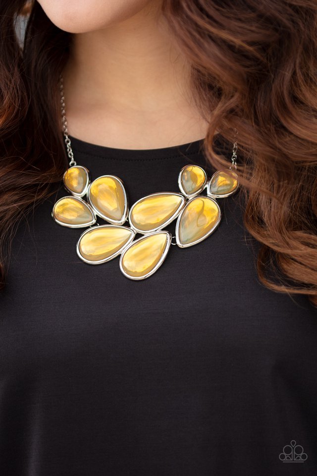 Iridescently Irresistible - Yellow - Paparazzi Necklace Image