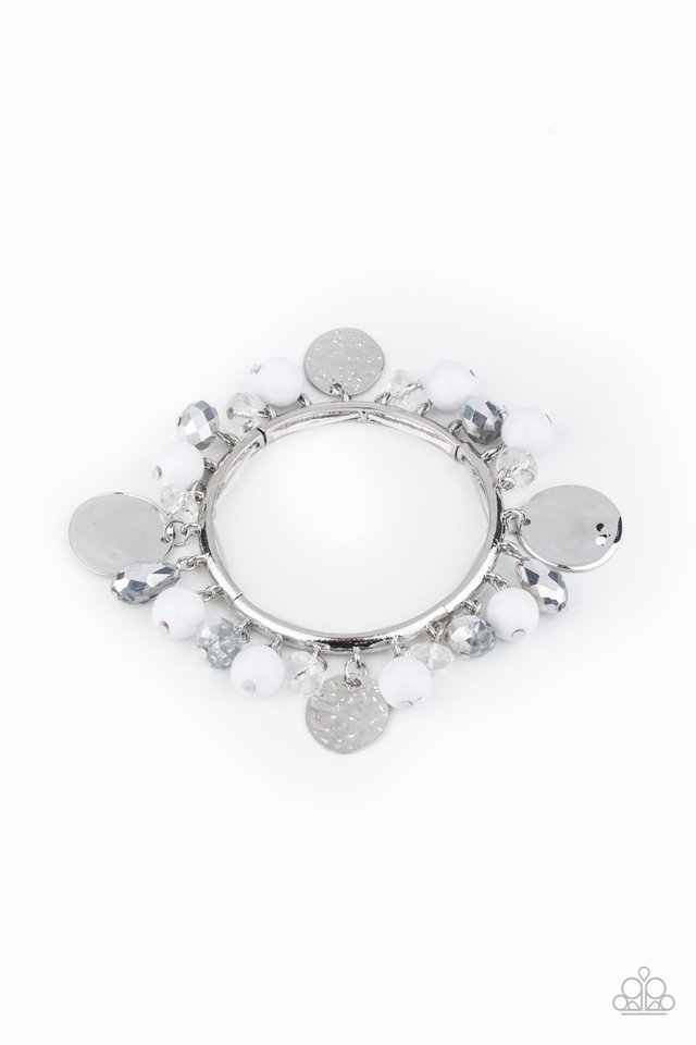 Charming Treasure - White - Paparazzi Bracelet Image