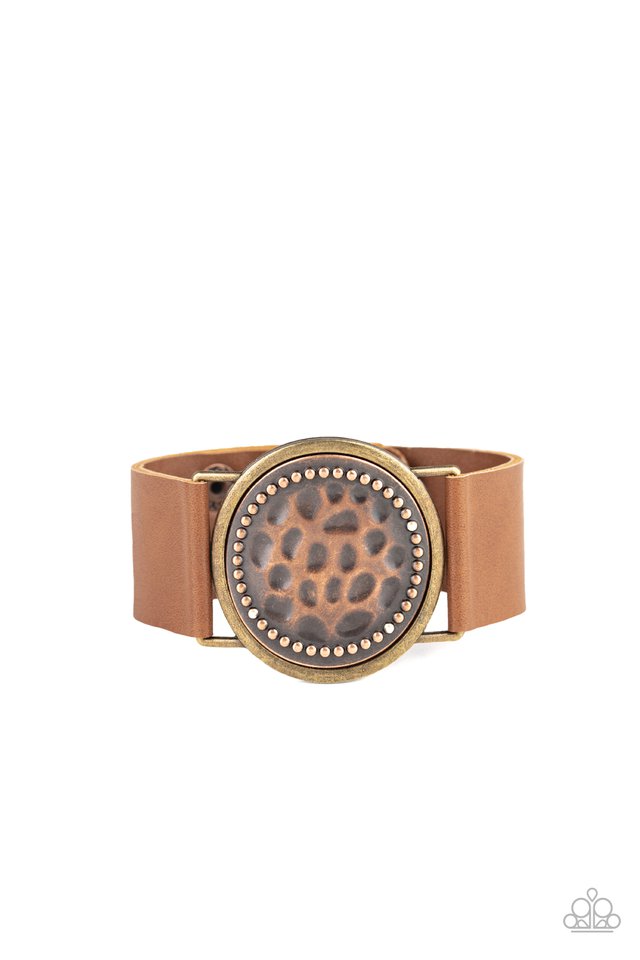 Hold On To Your Buckle - Copper - Paparazzi Bracelet Image