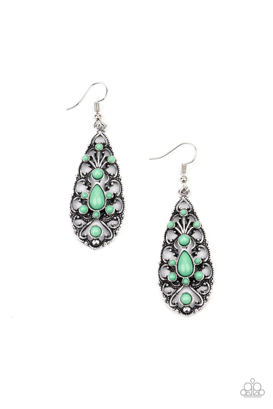 Paparazzi Earring ~ Fantastically Fanciful - Green