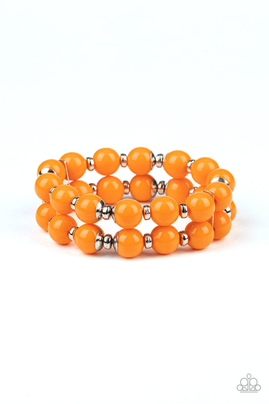 Paparazzi Bracelet ~ Bubble Blast Off - Orange