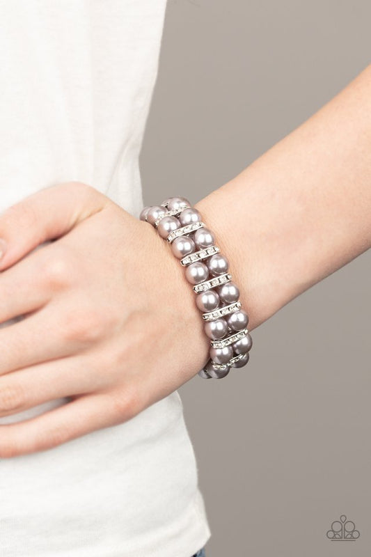 Glowing Glam - Silver - Paparazzi Bracelet Image