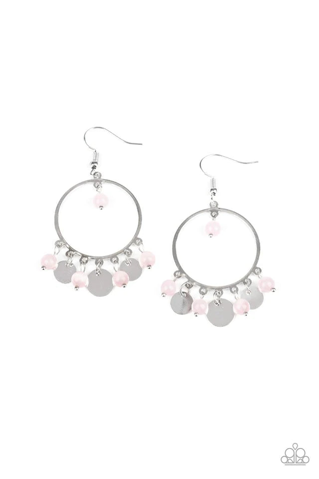 Paparazzi Earring ~ Bubbly Buoyancy - Pink