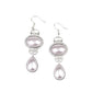 Paparazzi Earring ~ Icy Shimmer - Silver