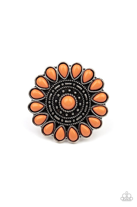 Posy Paradise - Orange - Paparazzi Ring Image