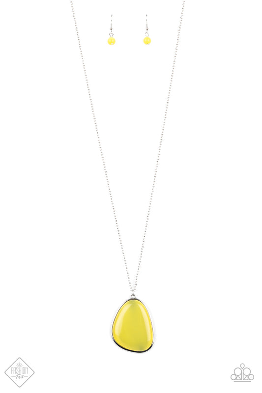 Paparazzi Necklace ~ Ethereal Experience - Yellow - Fashion Fix Aug2020