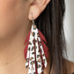 Paparazzi Earring ~ Untamable - Red