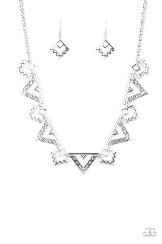 Giza Goals - Silver - Paparazzi Necklace Image