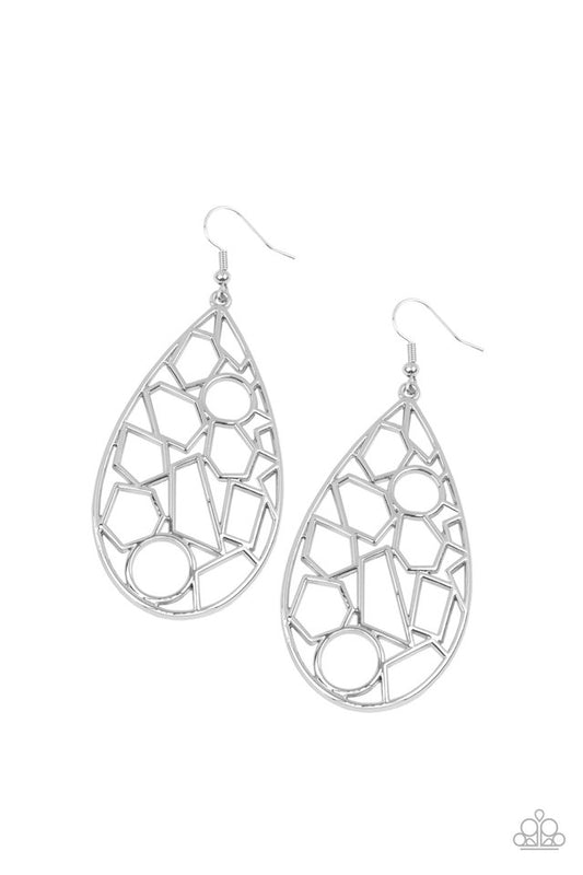 Reshaped Radiance - Silver - Paparazzi Earring Image