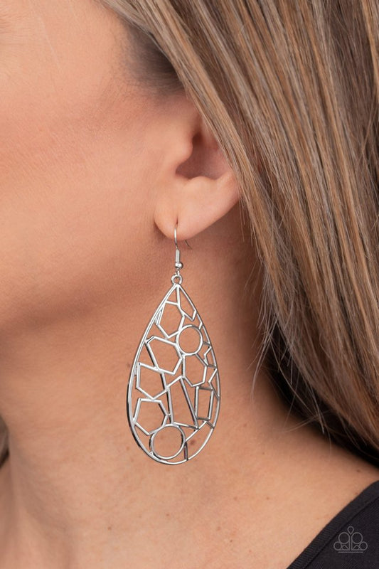 Reshaped Radiance - Silver - Paparazzi Earring Image