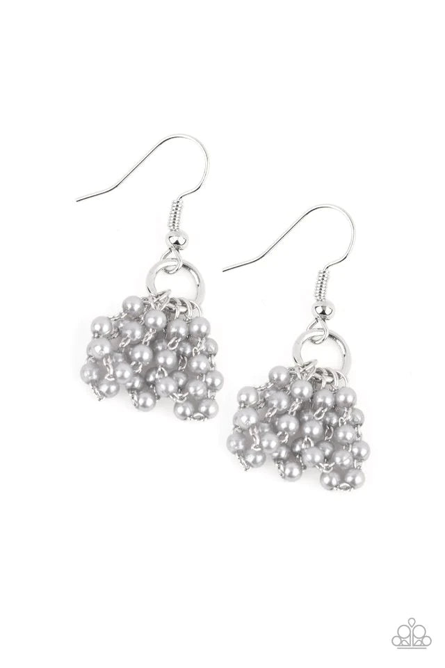 Paparazzi Earring ~ Party Posh Princess - Silver