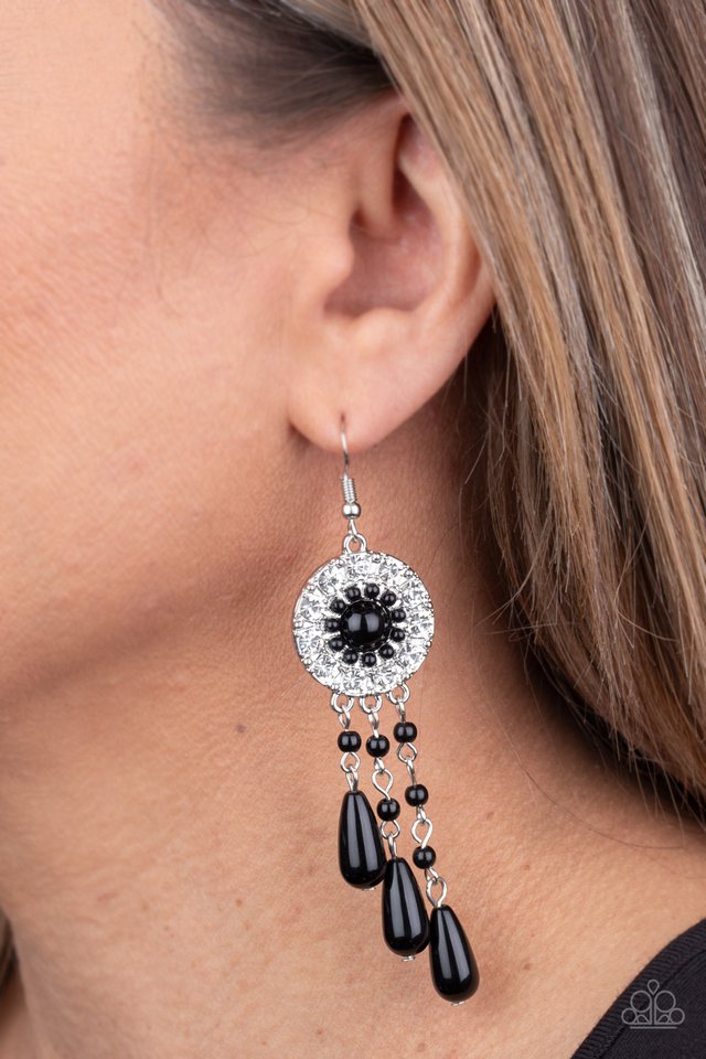 Dreams Can Come True - Black - Paparazzi Earring Image