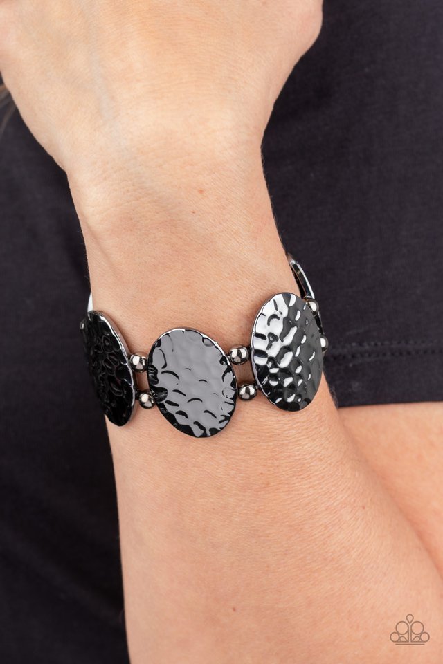 Radial Reflections - Black - Paparazzi Bracelet Image