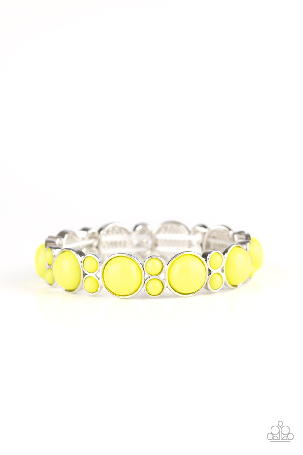 Pulsera Paparazzi ~ Bubbly Belle - Amarillo