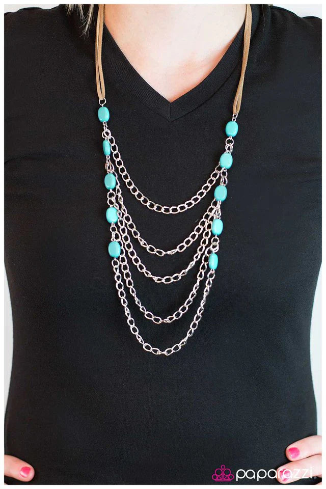 Paparazzi Necklace ~ Unearthed - Blue