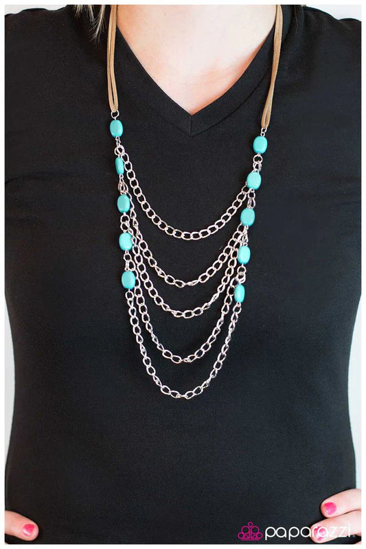 Paparazzi Necklace ~ Unearthed - Blue