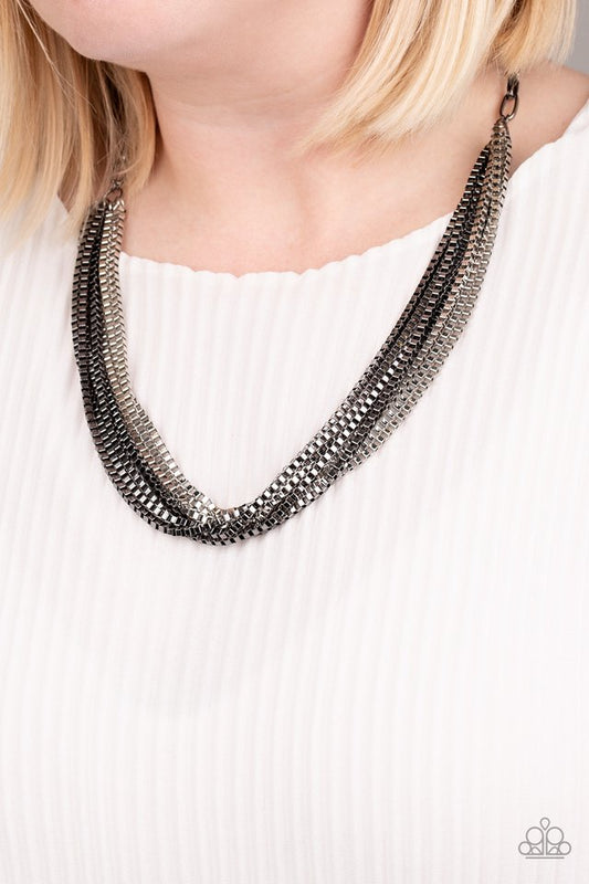 Beat Box Queen - Black - Paparazzi Necklace Image