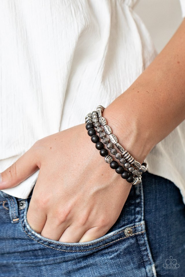 Trail Mix Mecca - Black - Paparazzi Bracelet Image