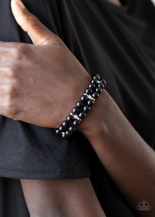 Downtown Debut - Black - Paparazzi Bracelet Image