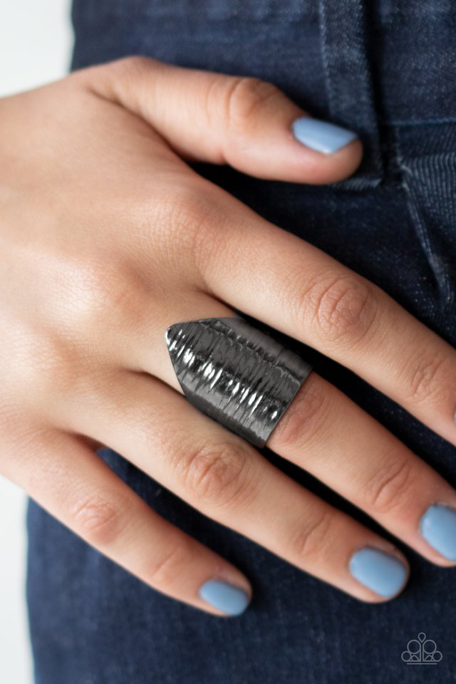 Make Your Mark - Black - Paparazzi Ring Image