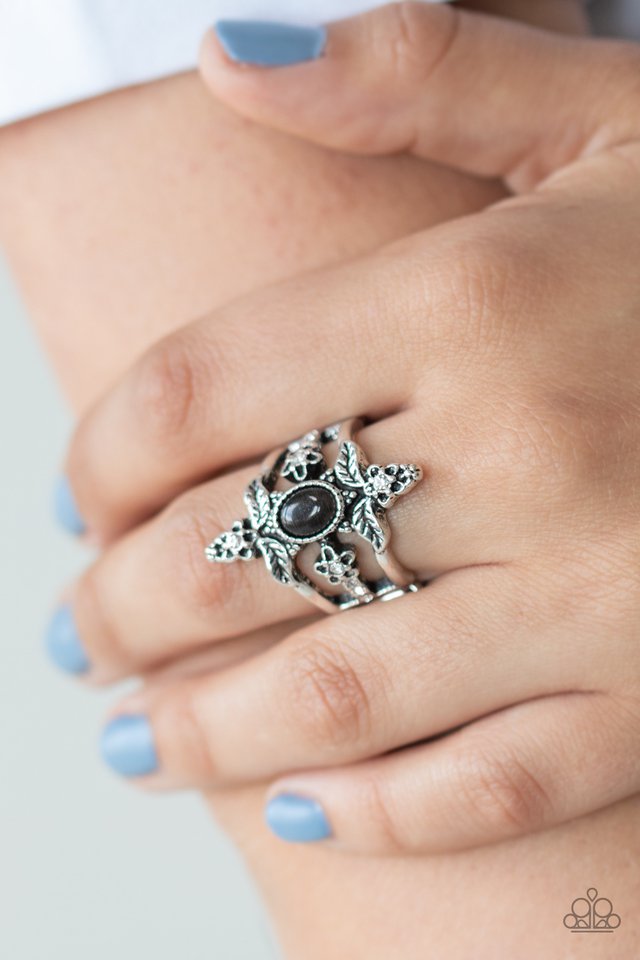 Fleur de Fancy - Black - Paparazzi Ring Image