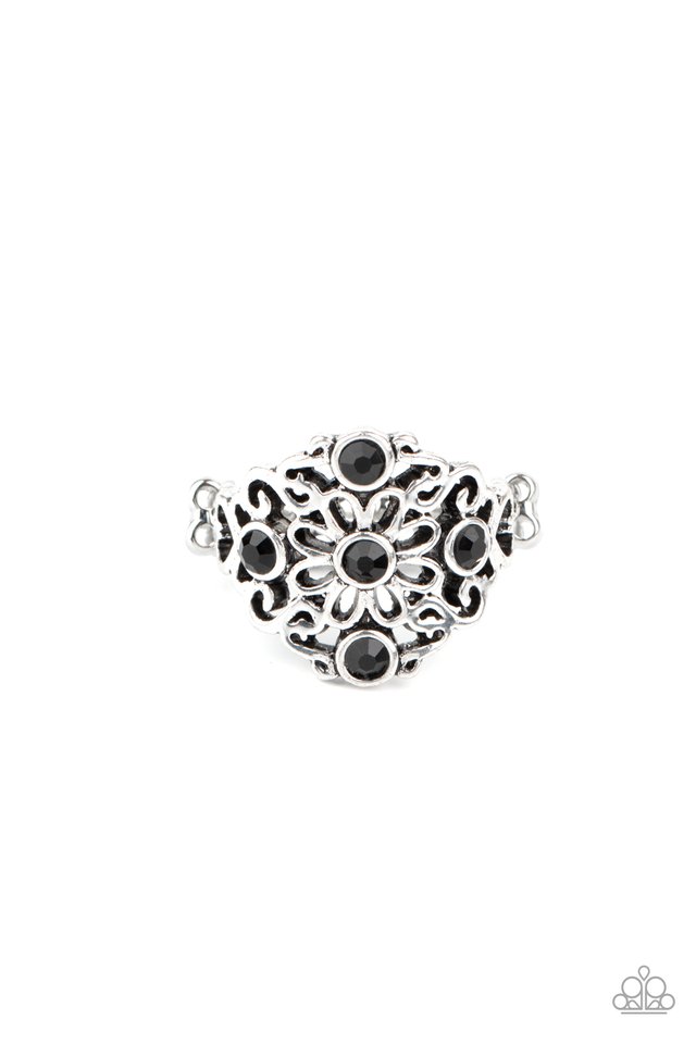 One DAISY At A Time - Black - Paparazzi Ring Image