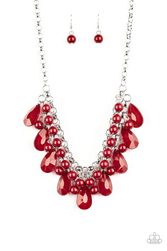 Endless Effervescence - Red - Paparazzi Necklace Image