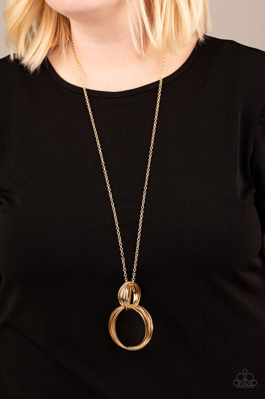 My Ears Are Ringing - Gold - Paparazzi Necklace Image