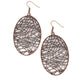 Way Out of Line - Copper - Paparazzi Earring Image