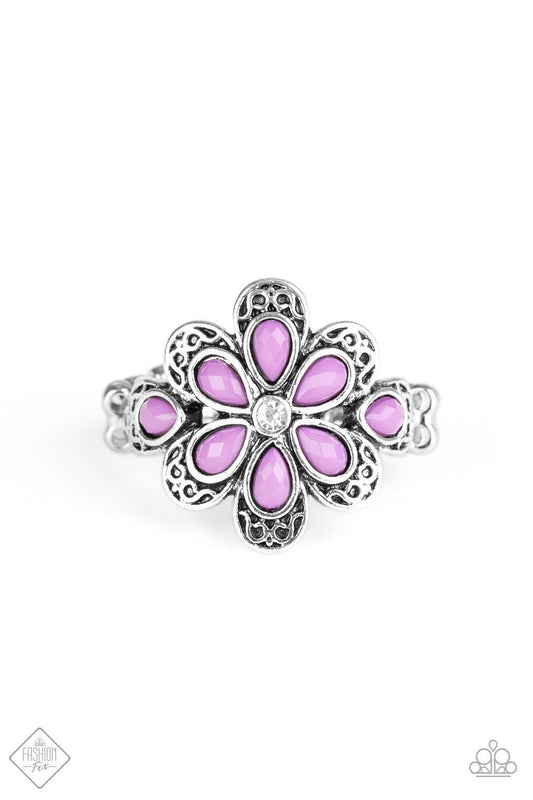 Paparazzi Ring ~ Fruity Florals - Purple