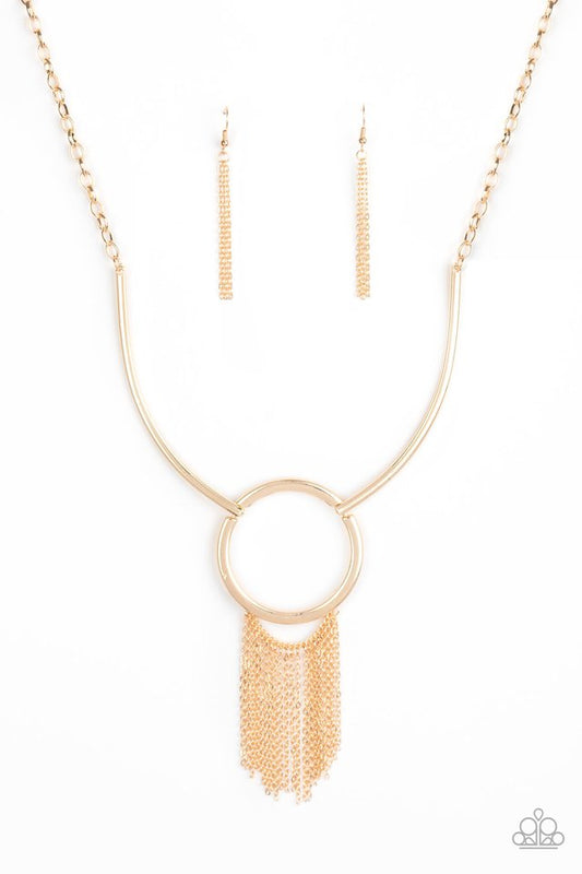 Pharaoh Paradise - Gold - Paparazzi Necklace Image