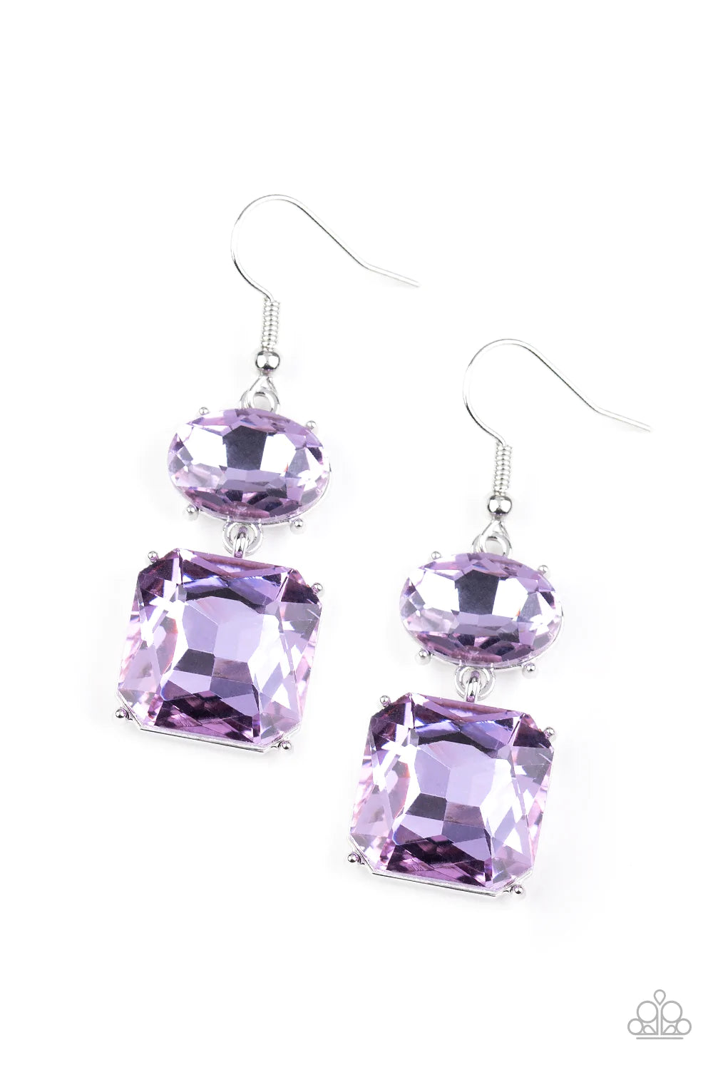 Paparazzi Earring ~ All ICE On Me - Purple