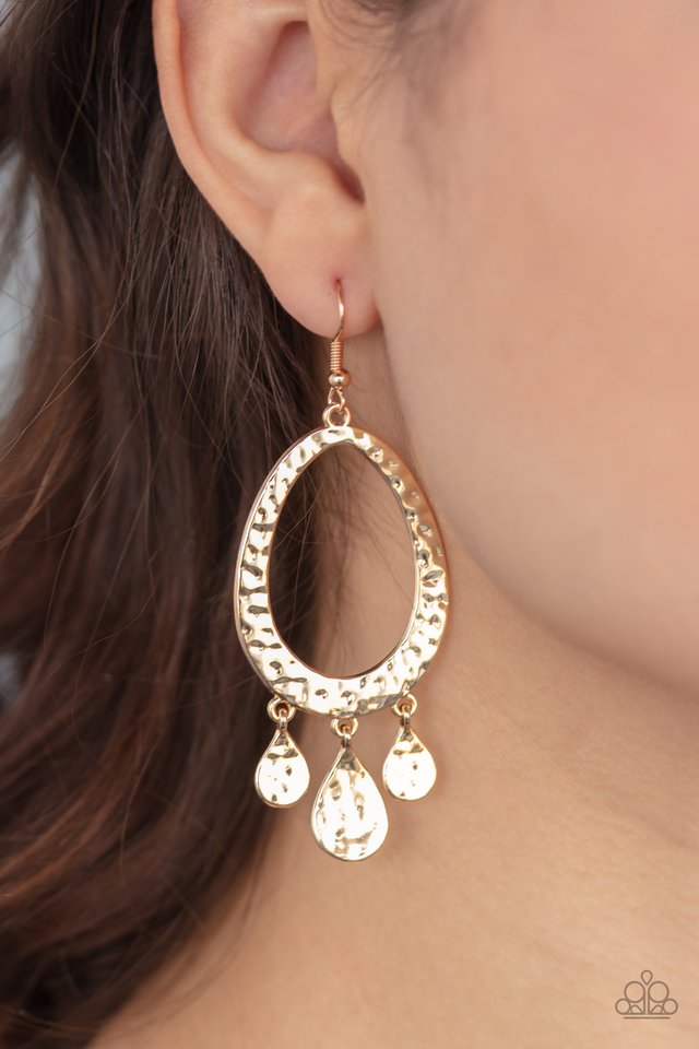 Taboo Trinket - Gold - Paparazzi Earring Image